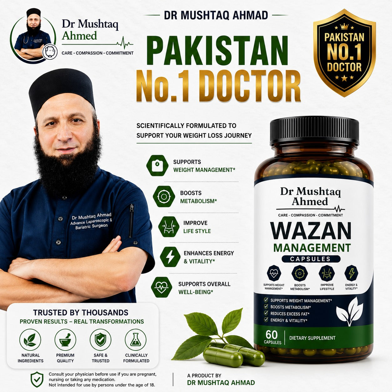 Wazan Management Capsules by Dr Mushtaq